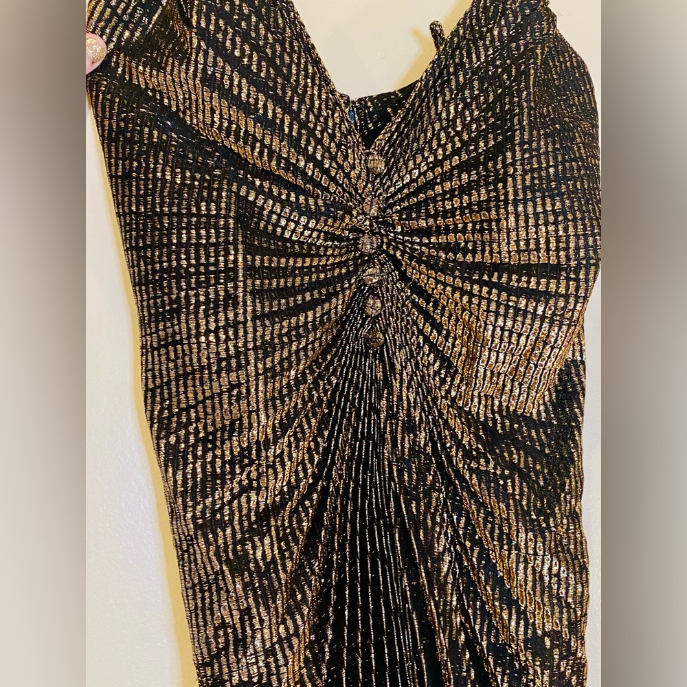 Sexy, gold, vintage, disco dress!